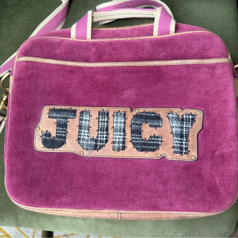 Juicy Couture Maroon Messenger Laptop Bag